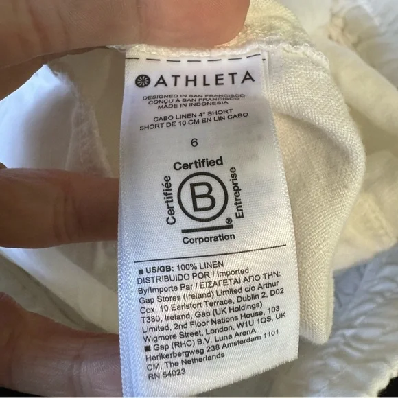 Athleta White Linen Shorts - Picture 5 of 5